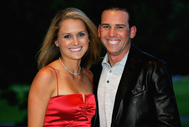 加西亚与摩根一同出席莱德杯欢迎晚宴