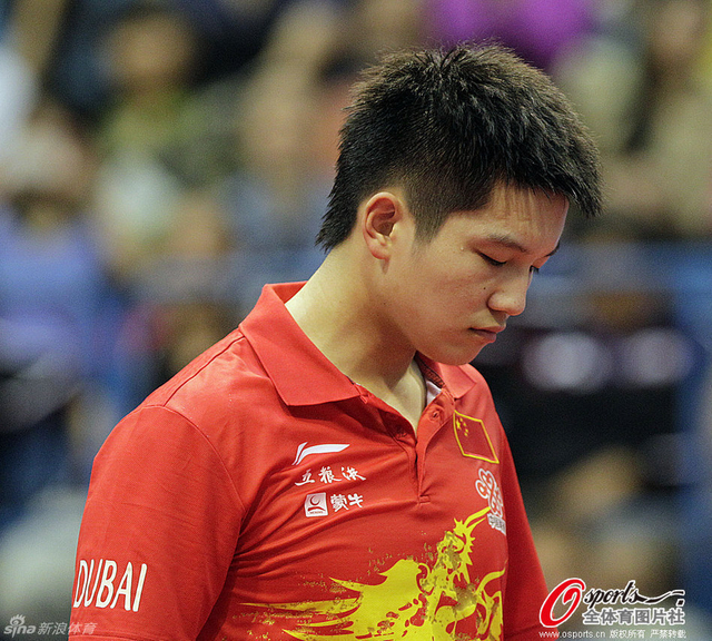 樊振东低头失落