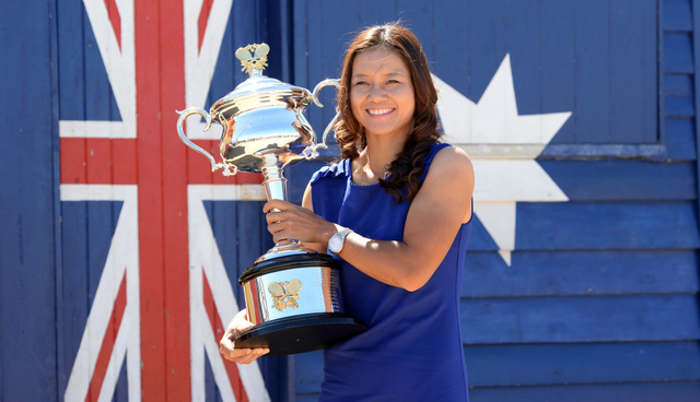 李娜拍摄澳网冠军写真