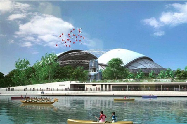 远眺新加坡国家体育场