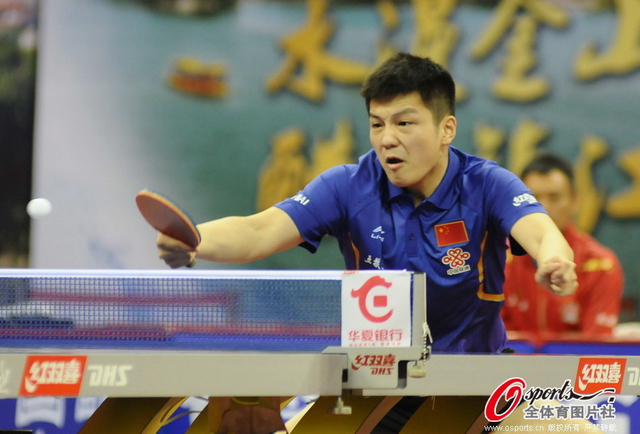 樊振东在比赛中