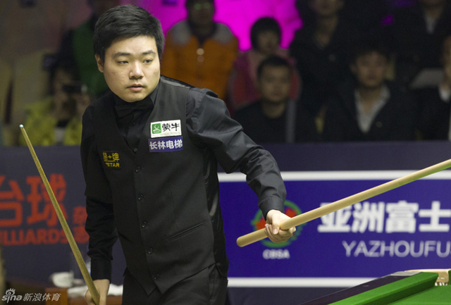 丁俊晖准备架杆