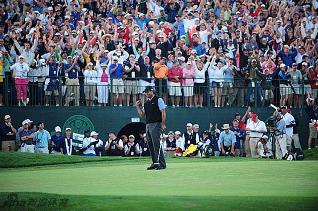 2008年6月左胫骨手伤痛休战3周 美国公开赛复出