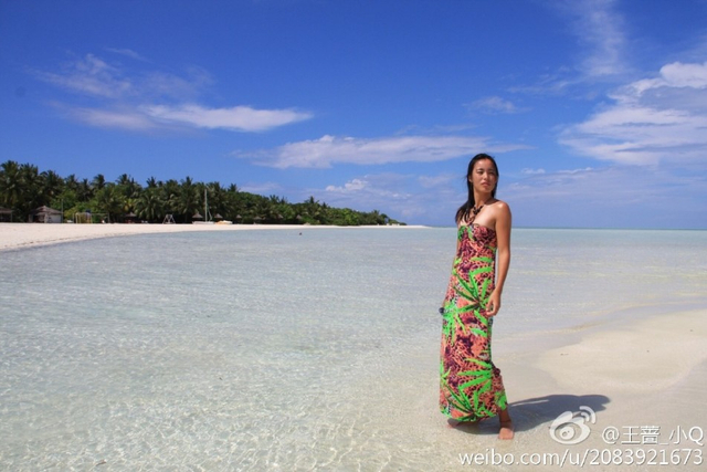 网球美女王蔷私人美照