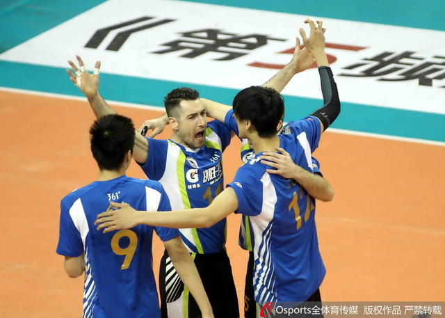 男排决赛上海3-1山东