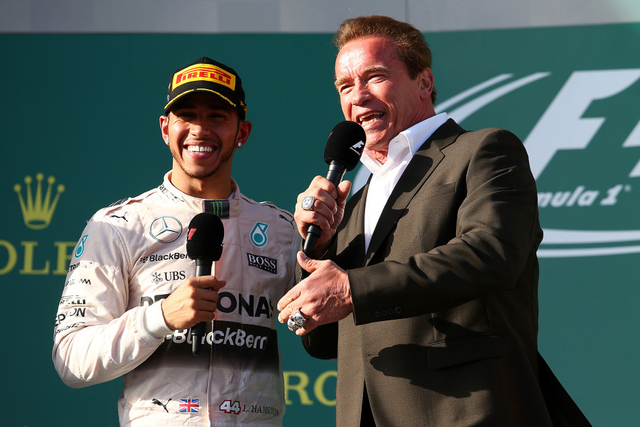 汉密尔顿接手施瓦辛格的采访