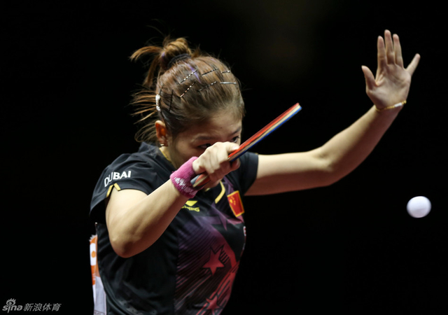 刘诗雯在比赛中