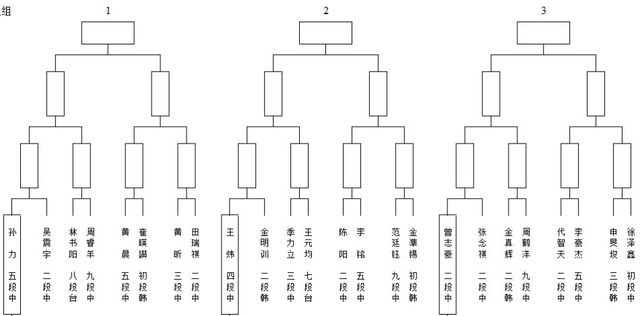 男子1-3组