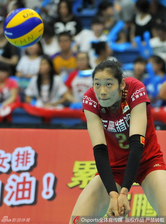 朱婷接球