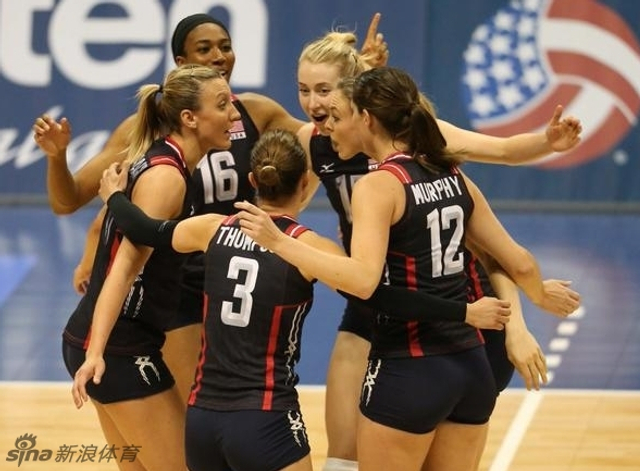 美国队庆祝得分