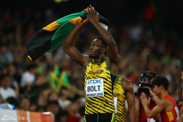 博尔特庆祝