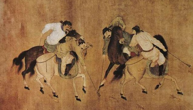 唐朝马球赛场面《马球图》