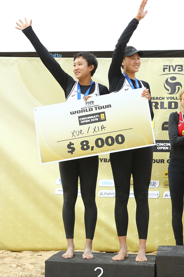 薛晨夏欣怡挥手