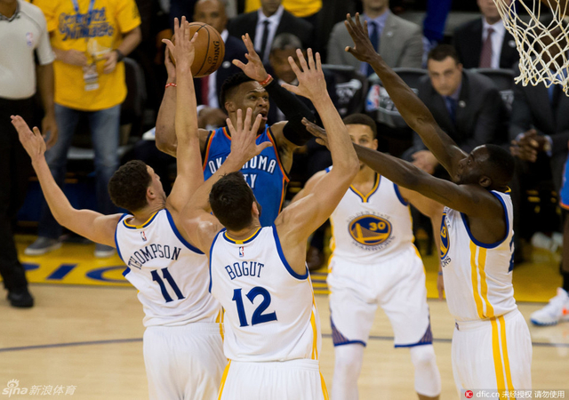 勇士4将围剿威少