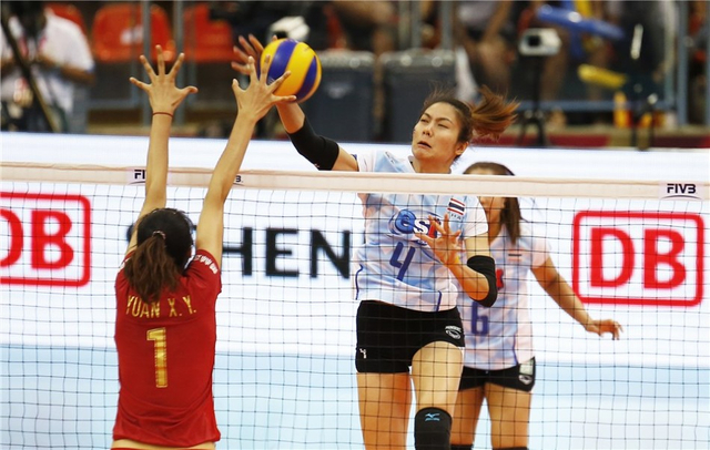 袁心玥单人拦网