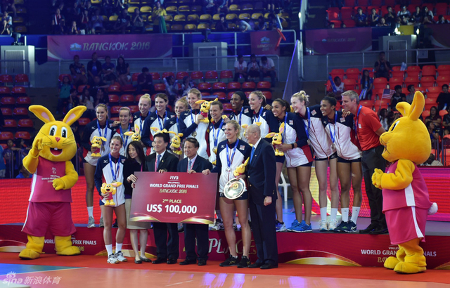 美国女排获亚军