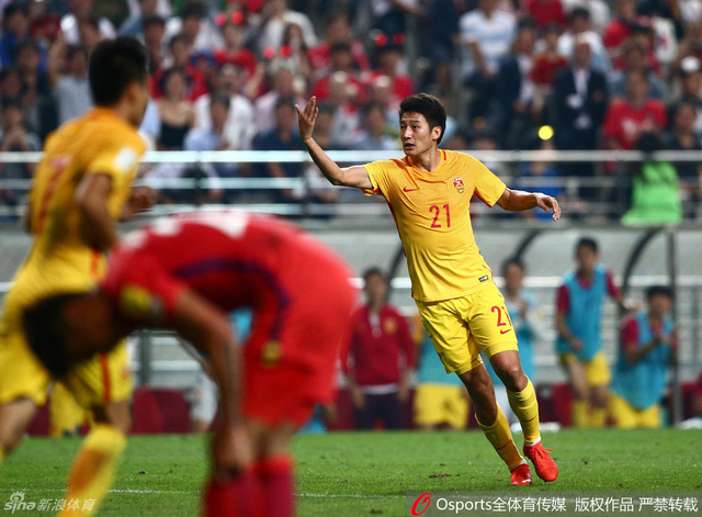 于海为国足扳回一球