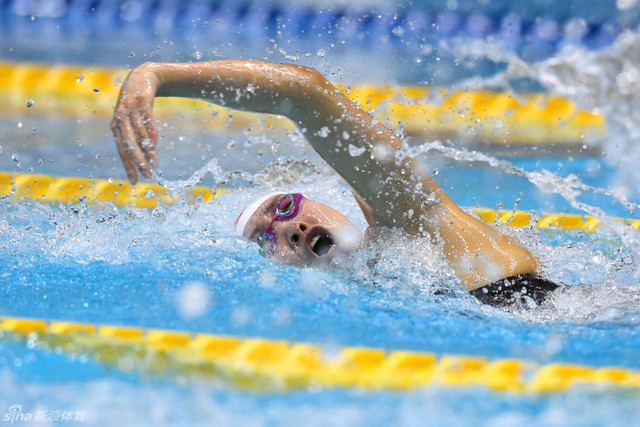 朱梦慧在比赛中