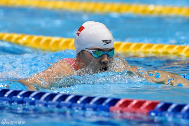 史婧琳在女子200蛙比赛中