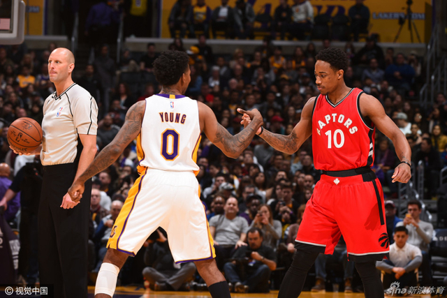 尼克杨和德罗赞击掌