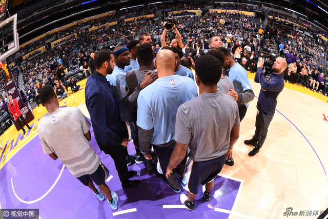 灰熊队赛前仪式