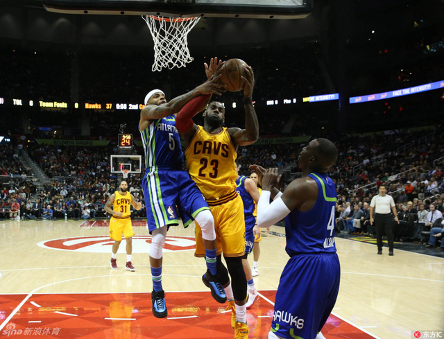 詹姆斯篮下强攻