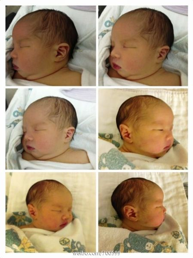 2013年1月19日黄奕在美国洛杉矶诞下一女