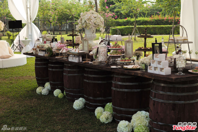 汪圆圆与富少蔡加赞结婚 豪宅行礼