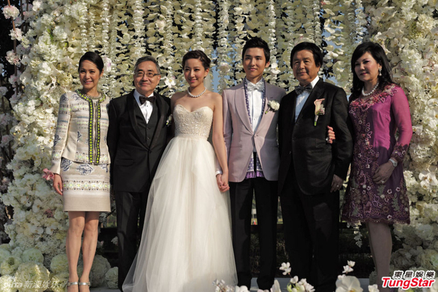 汪圆圆与富少蔡加赞结婚 豪宅行礼