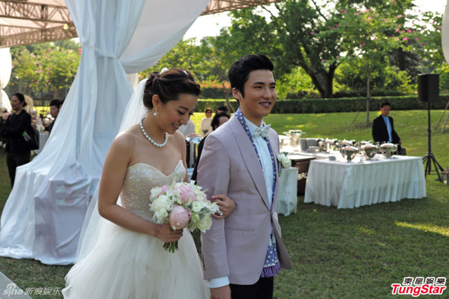 汪圆圆与富少蔡加赞结婚 豪宅行礼