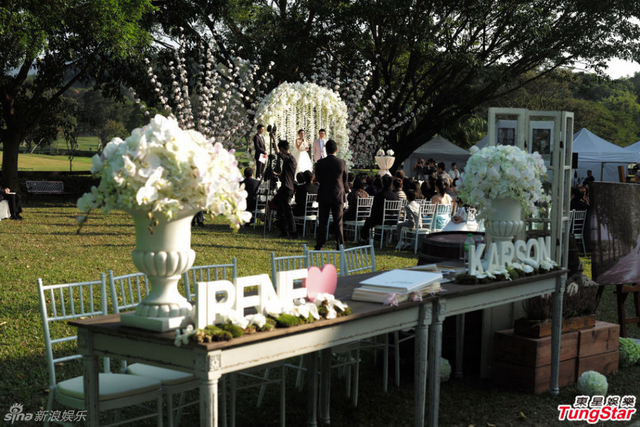 汪圆圆与富少蔡加赞结婚 豪宅行礼