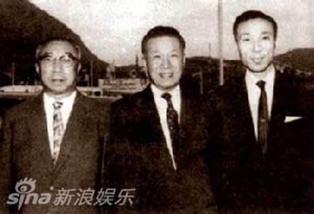 邵氏兄弟左起邵邨人、邵仁枚、邵逸夫