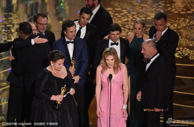 最佳影片：《聚焦》 众主创登台