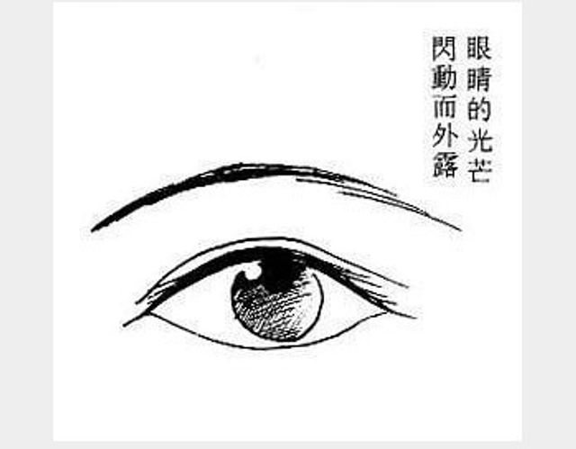 眼睛的光芒闪动而外露