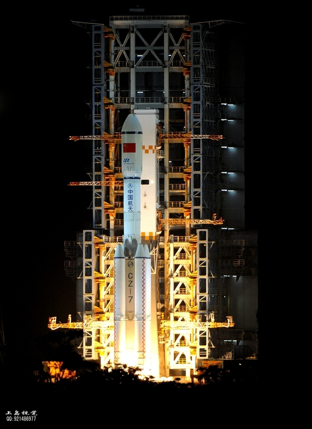 文昌航天发射场成功发射长征7号火箭精彩瞬间