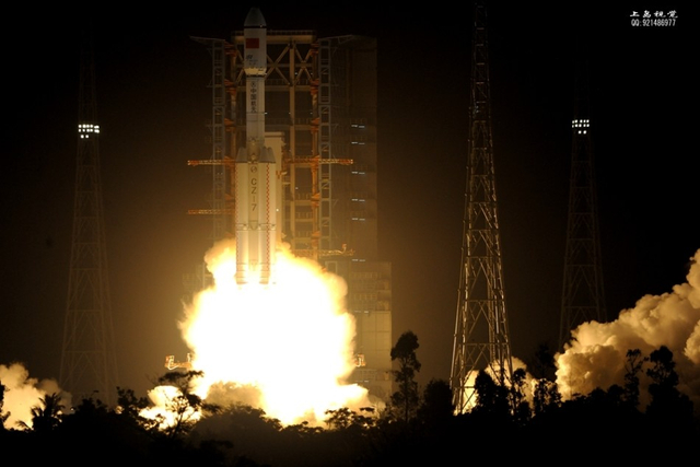 文昌航天发射场成功发射长征7号火箭精彩瞬间
