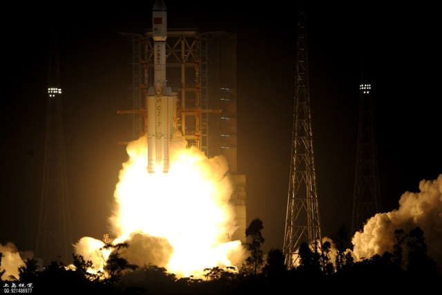 文昌航天发射场成功发射长征7号火箭精彩瞬间