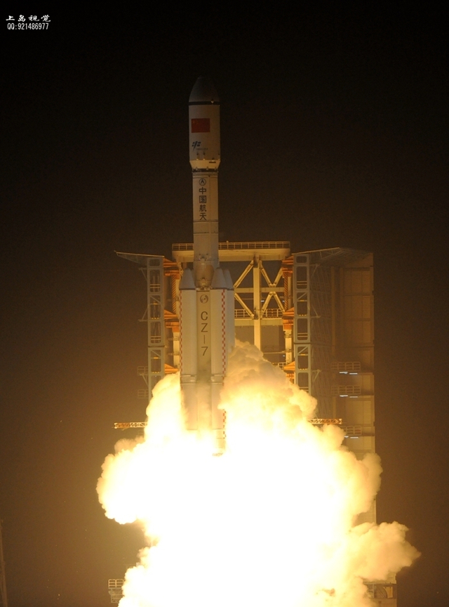 文昌航天发射场成功发射长征7号火箭精彩瞬间