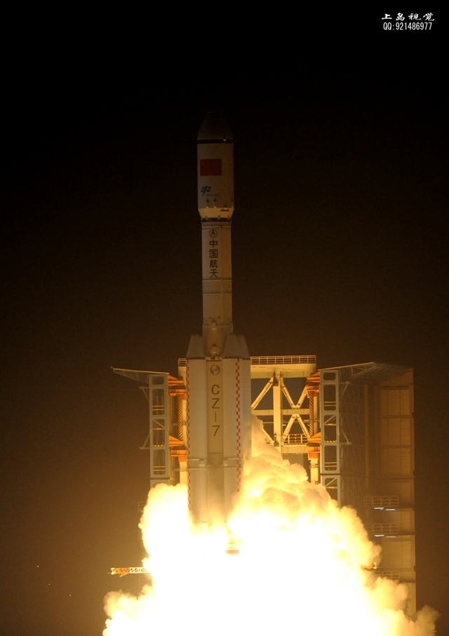 文昌航天发射场成功发射长征7号火箭精彩瞬间