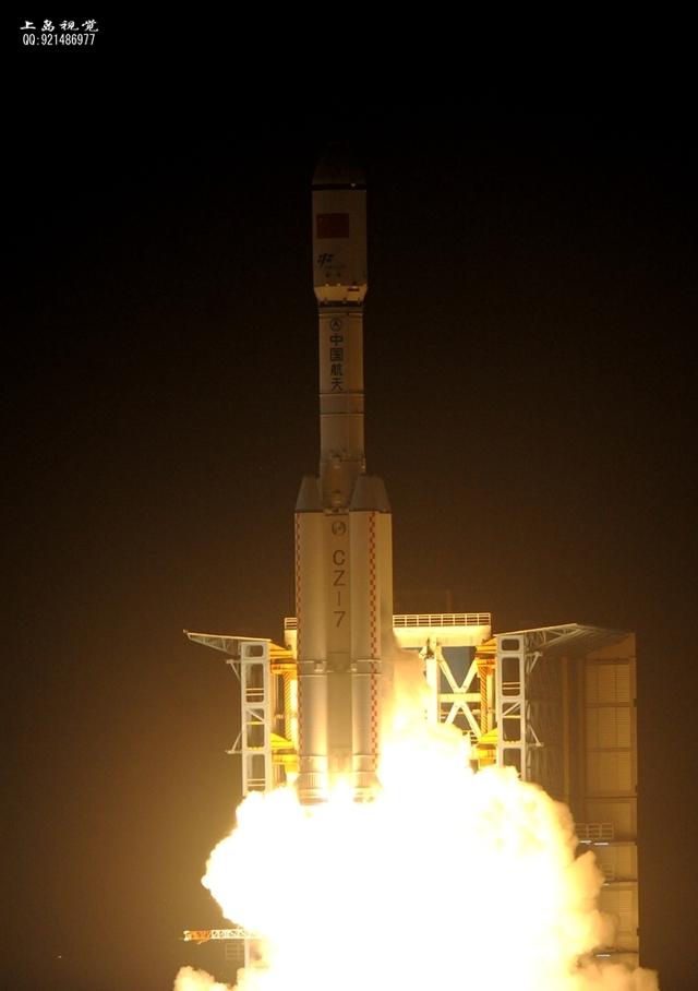 文昌航天发射场成功发射长征7号火箭精彩瞬间