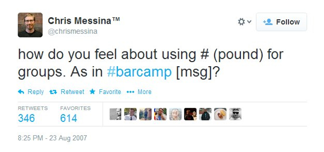 Twitter引发的潮流：“#”标签