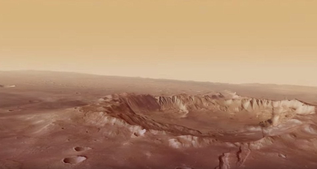 飞跃火星亚特兰蒂斯盆地:3D看奇特地质形态