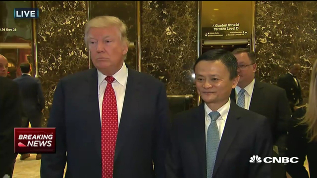 马云特朗普纽约会谈：要一起做“很棒的事”