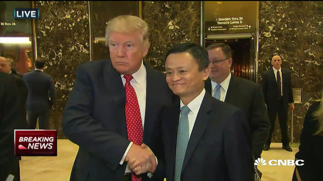 马云特朗普纽约会谈：要一起做“很棒的事”