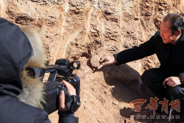 村民修路挖出“石疙瘩” 系恐龙蛋化石