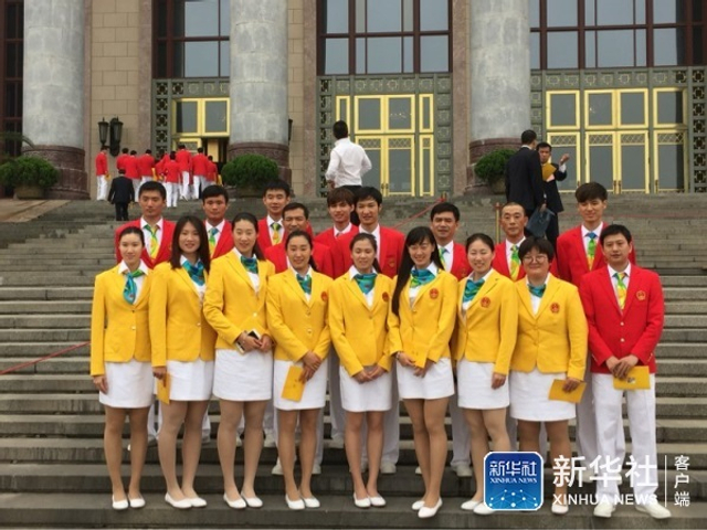 中国击剑队合影