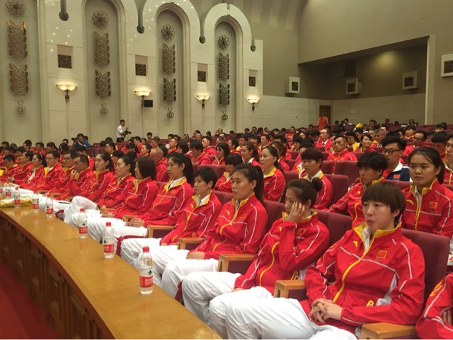 中国女篮在代表团成立现场