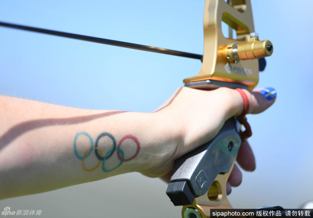 选手手部五环贴纸