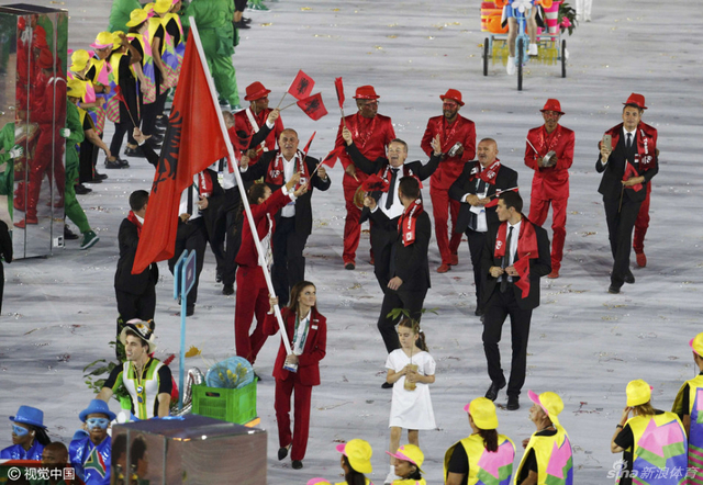 阿尔巴尼亚代表团入场