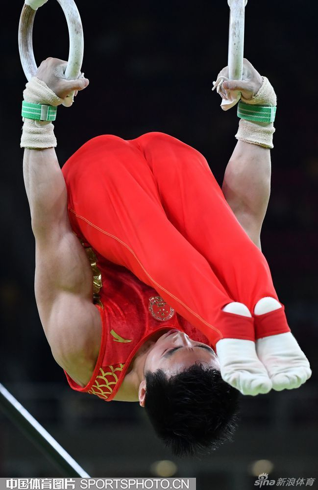 中国选手尤浩在比赛中